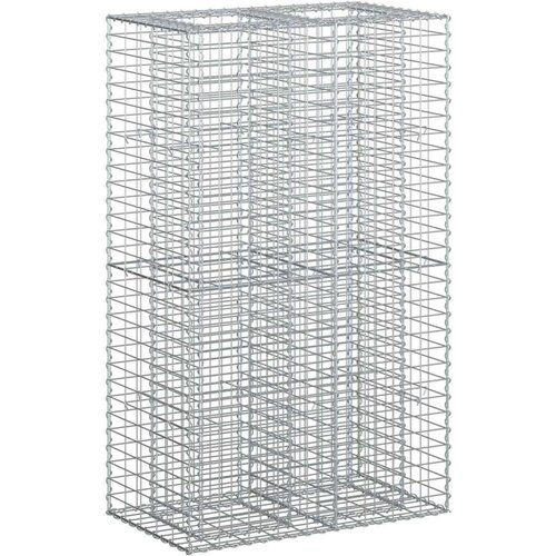  Gabionski uzdignuti krevet Srebrno 90 x 50 x 150 cm - 90 x 50 x 150 cm Cijene