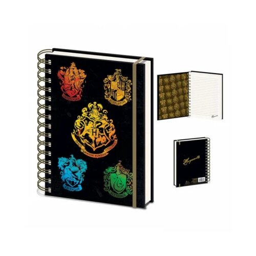 Pyramid International HARRY POTTER (COLOURFUL CREST DARK) A5 WIRO BILJEŽNICA Cene