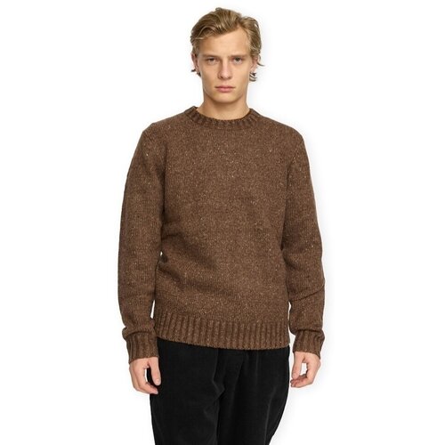 Rvlt Revolution Puloverji Knit Sweater 6538 - Brown Kostanjeva Slike