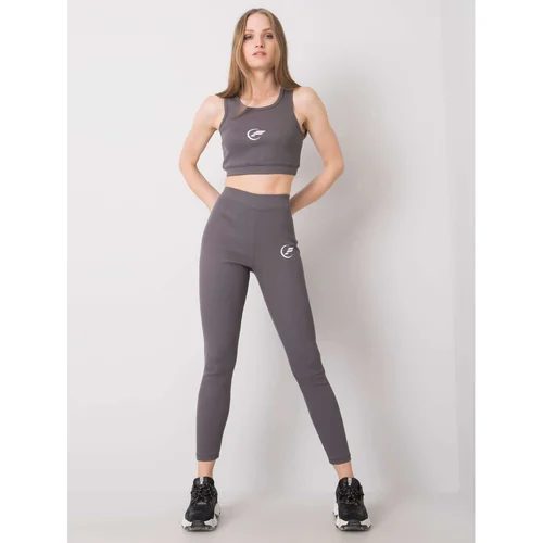 Fashion Hunters Dark gray Hailie FOR FITNESS sports set