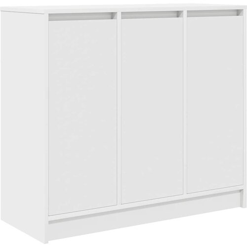 VidaXL Komoda bela 85x34x76 cm inženirski les, (21830532) Slike