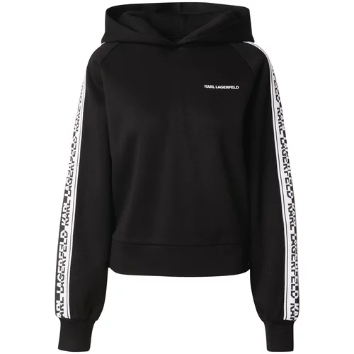 Karl Lagerfeld Sweater majica crna / bijela
