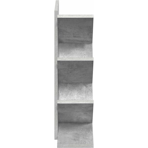  Polica za knjige drvo 4-razine 30 x 18 x 60 cm Betonska siva Slike