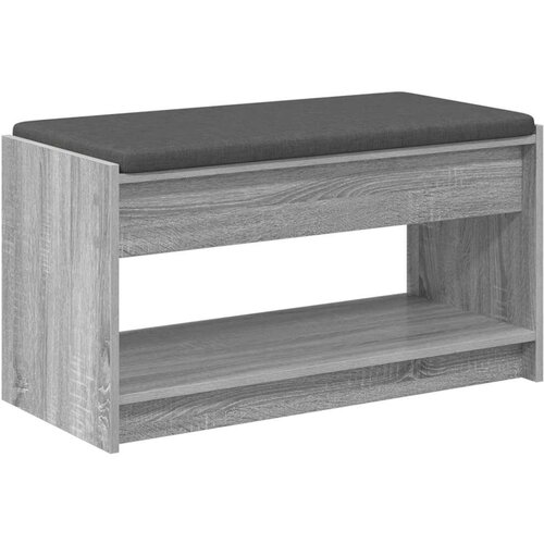  Klupa za hodnik s jastukom Sivi Sonoma 83 x 38 x 45 cm - Sivi Sonoma 83 cm Slike
