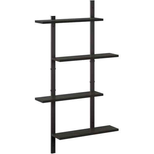  Zidna polica Crni hrast 61 x 13.5 x 105.5 cm Prerađeno drvo Slike