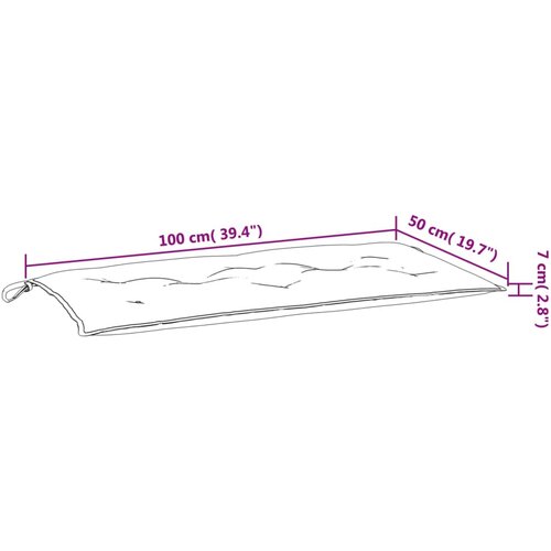  Jastuci za vrtnu klupu 2 kom plavi 100x50x7 cm tkanina Slike
