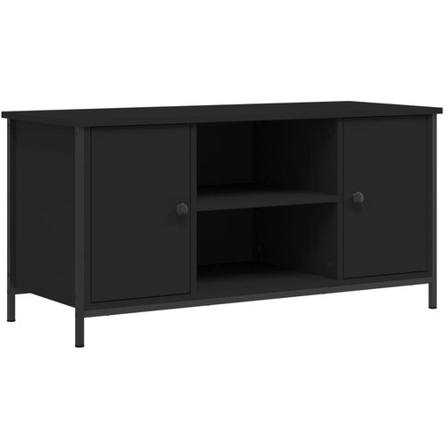 Maison Chic TV omarica - TV enota - Televizijska omarica črna 100x40x50 cm inženirski les, (21699655) Slike