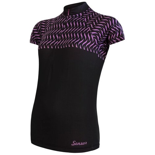 Sensor Women's cycling jersey Cyklo Wave Black Slike