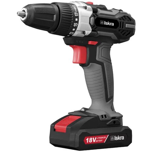 Iskra Akumulatorska bušilica/odvijač J0Z-CD01-180 (18 V, 1 baterija, 1,3 Ah, 32 Nm) + BAUHAUS jamstvo 5 godina na uređaje na električni ili motorni pogon Cijene