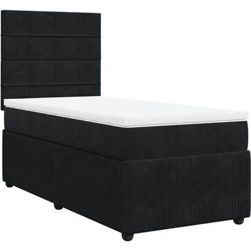 vidaXL Box spring postelja z vzmetnico črna 80x200 cm žamet Cene