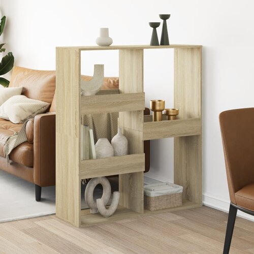 VidaXL Pregrada za prostor sonoma hrast 100x33x115 cm inženirski les Slike