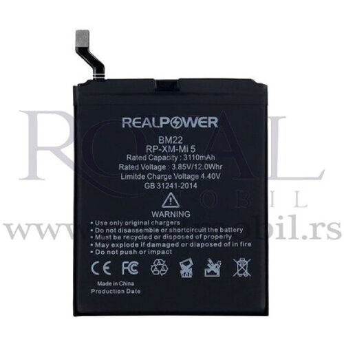 REAL POWER baterija  za xiaomi mi 5 Bm22 (3110mAh) Cene