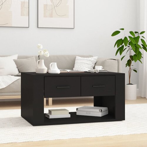 VidaXL Stolić za kavu crni 80 x 50 x 40 cm od konstruiranog drva Slike