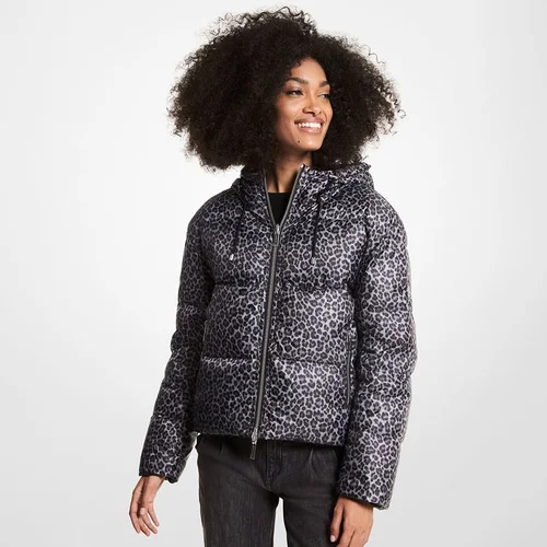 Michael_kors Jacket - ECO CHEETAH RVSBL PUFF blue