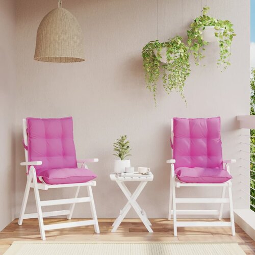  The Living Store Blazina za stol 2 kosa roza oxford tkanina - Blazina Za Stol Z Nizkim Naslonjalom, (21487498) Slike