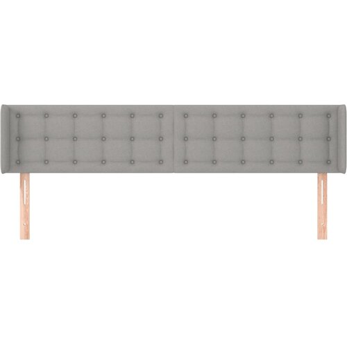  Uzglavlje s u&amp;scaron;ima svjetlosivo 163x16x78/88 cm od tkanine Slike