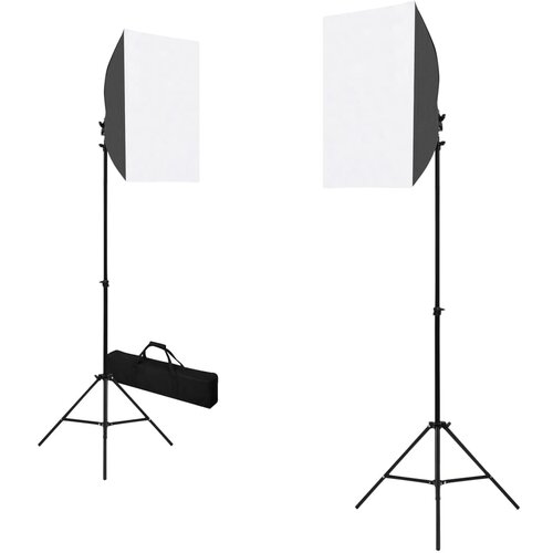 vidaXL Profesionalne studijske luči 2 kosa 40x60 cm jeklo črne - - črna - 3.84 - N/A - 2025-vidaXL-TOPSELLER Cene