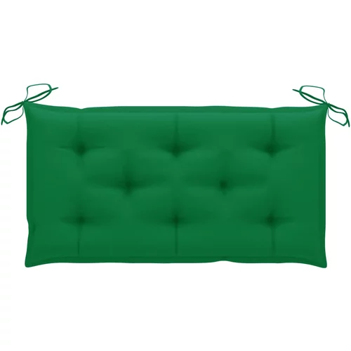 Jastuk za vrtnu klupu zeleni 100 x 50 x 7 cm od tkanine