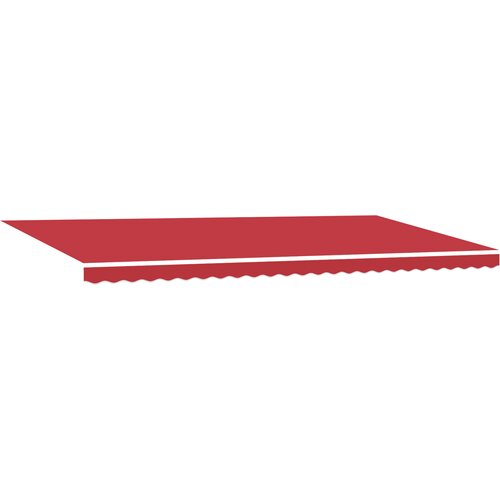 vidaXL Ročna Retraktibilna Tenda z LED Rdeča 600x350 cm, Zamenjava tenda za okvir 6x3,5 m Rdeča Cene