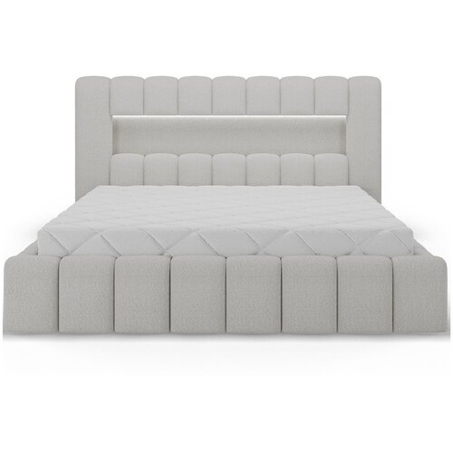 ELTAP Krem tapecirani bračni krevet s prostorom za odlaganje s podnicom 140x200 cm Lamica &amp;ndash; Slike