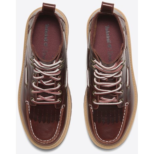 Timberland Gležnarji z vezalkami burgund Slike