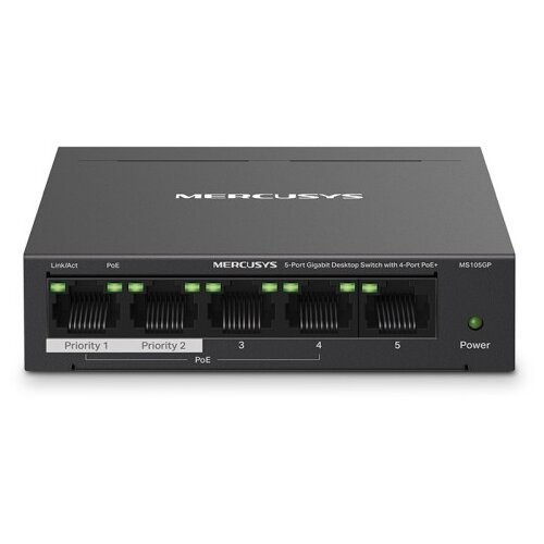 Mercusys MS105GP 5-port Gigabit (4x PoE+) RJ45 mrežno stikalo switch Cene