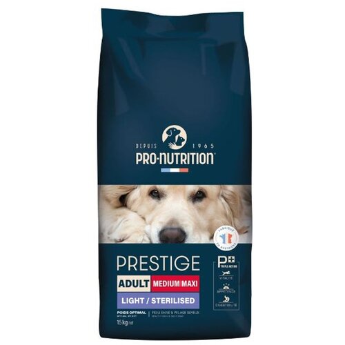 Pro Nutrition Prestige Dog Adult Light Sterilised Medium 15 kg Cene