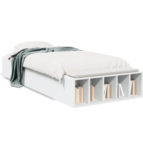 vidaXL Posteljni okvir bel 90x200 cm inženirski les Cene