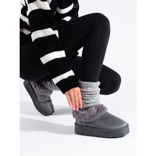 SHELOVET Women's low snow boots grey Slike
