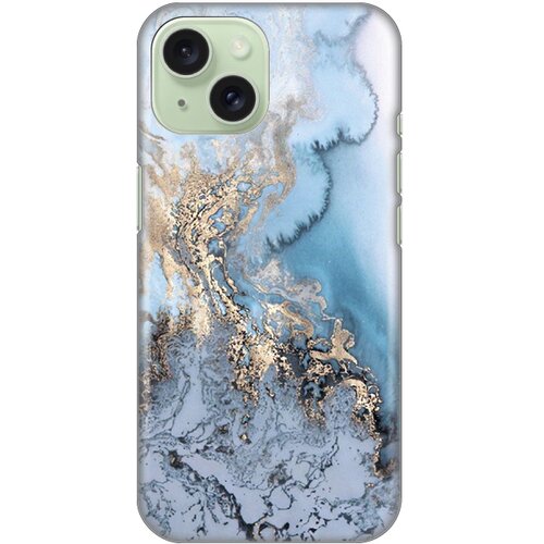  Torbica silikonska print za iphone 15 6.1 blue gold marble Cene