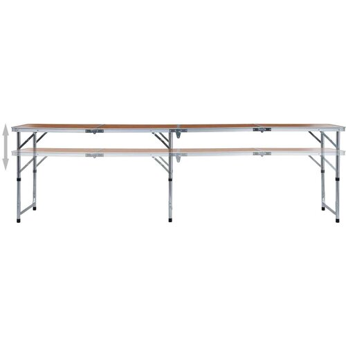 VidaXL Sklopivi stol za kampiranje aluminijski 240 x 60 cm Slike