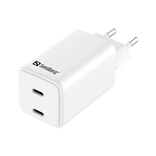 Sandberg AC Charger Dual USB-C PD65W EU, (21564053) Cene