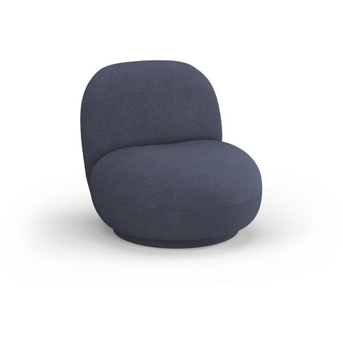 Micadoni Home Tamno plava fotelja od boucl&amp;eacute; tkanine Chuck &amp;ndash; Slike