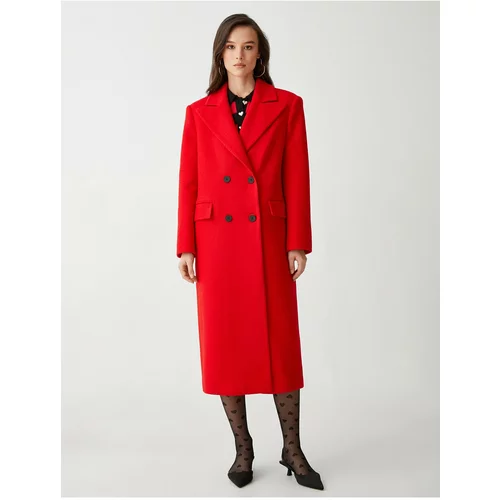 Koton Coat - Red - Double-breasted
