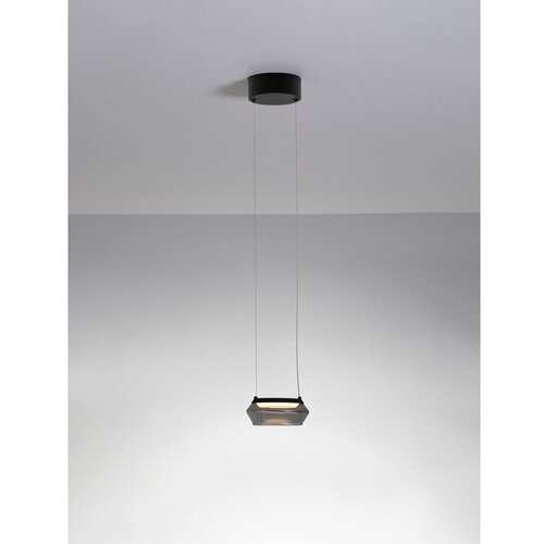 Nova Luce Mat crna staklena LED viseća svjetiljka &amp;oslash; 14 cm Jailyn &amp;ndash; Slike