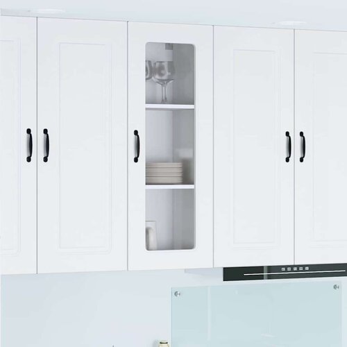 vidaXL Stenska kuhinjska omarica Bela 40 x 31 x 100 cm Konstruiran les Cene