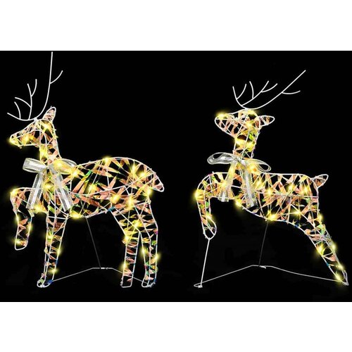 VidaXL LED irvasi 2 pcs Topla bijela 64 x 42 x 15 cm PET Slike