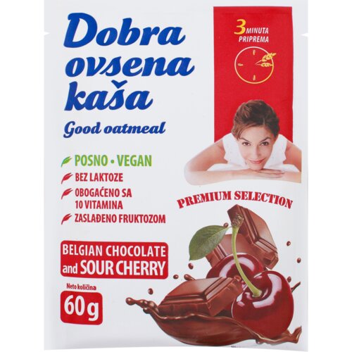 Dobra ovsena kasa dobra ovsena kaša belgijska čokolada kisela višnja 60g Cene