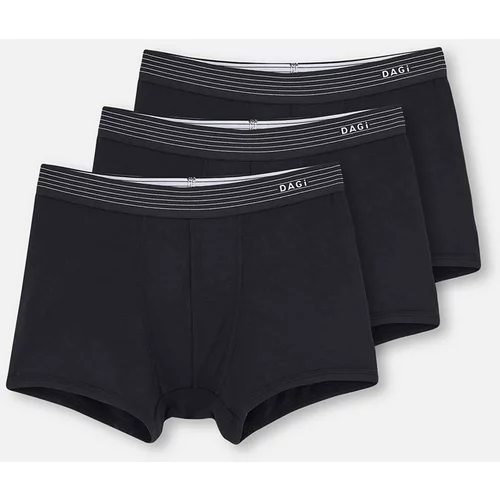 Dagi Boxer Shorts - Black - 3 pcs