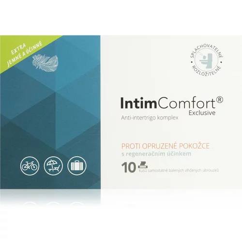 Intim Comfort Anti-intertrigo complex ekstra nežni vlažni čistilni robčki proti vnetju ritke 10 kos