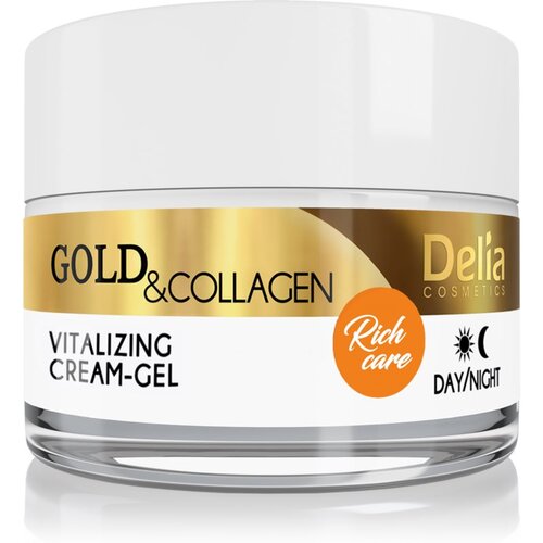 Delia Cosmetics Gold &amp;amp; Collagen Rich Care krema za vitalizaciju lica 50 ml Slike