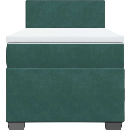 vidaXL Box spring krevet s madracem tamnozeleni 90x200 cm bar&scaron;unasti Cijene