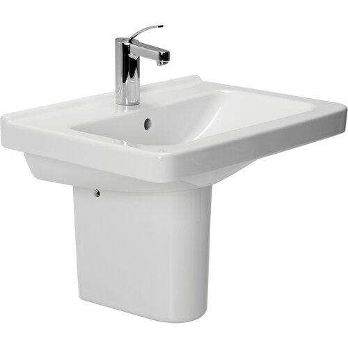 Jika H8104220001041 Cubito 55 x 42 cm pravokotni stenski keramični umivalnik z odprtino za armaturo Cene