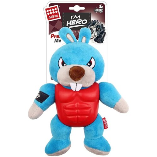 GiGwi ekstra jaka igračka za psa i'm hero rabbit squeaker 22cm Slike