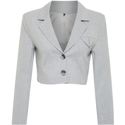 Trendyol Gray Premium Woven Blazer Jacket Cene
