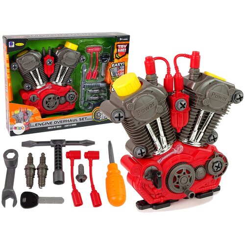  Auto-motor za igru i sastavljanje za male automehaničare - crveni Cijene