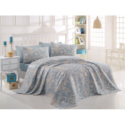 Aberto Design Set prekrivača i 2 jastučnice Tuval, 200x230 cm, Svijetloplava Cene