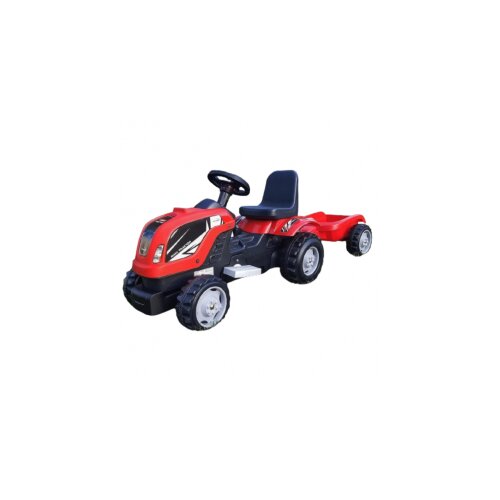 Traktor na akumulator sa prikolicom MMX crvena Slike