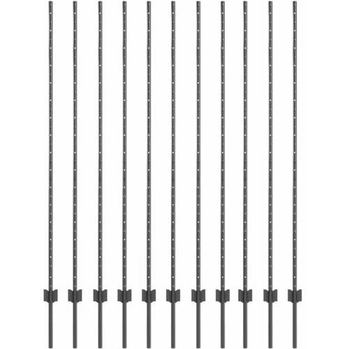  Stup za ogradu 11 pcs Siva 150 cm Čelik Slike