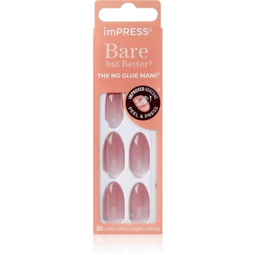 Kiss imPRESS Bare but Better Umjetni nokti samoljepljiv Serenity 30 kom Slike
